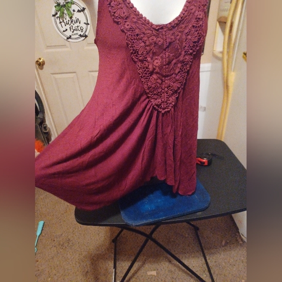 Beautiful Burgundy Spaghetti Strap Top - Picture 2 of 6